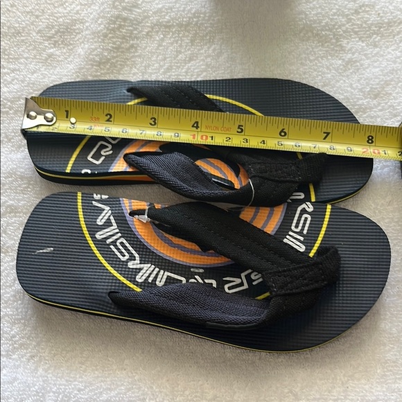 Quiksilver Black and Yellow Flip Flops - Picture 6 of 7
